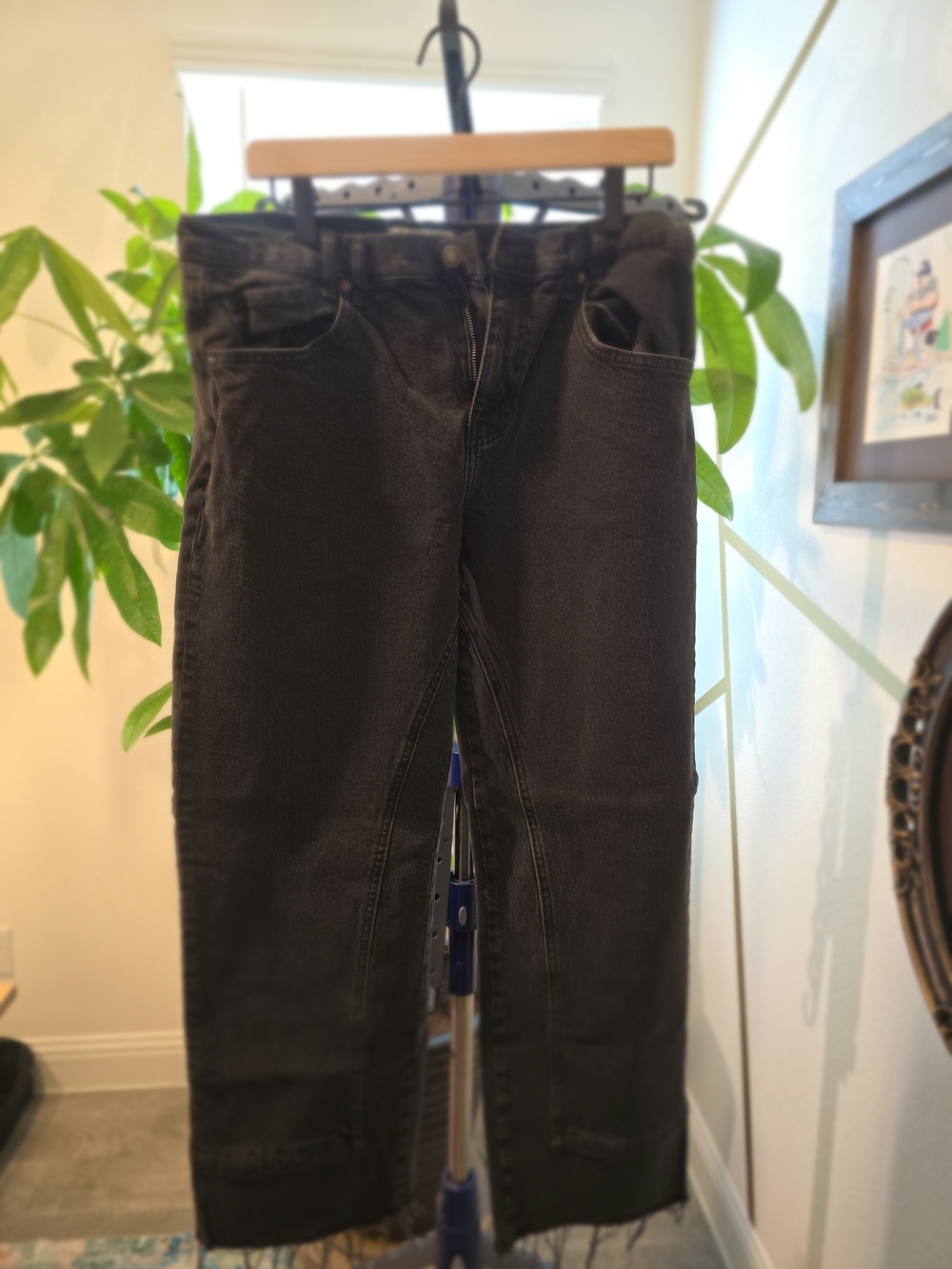 We The Free Black Straight-Leg Jeans
